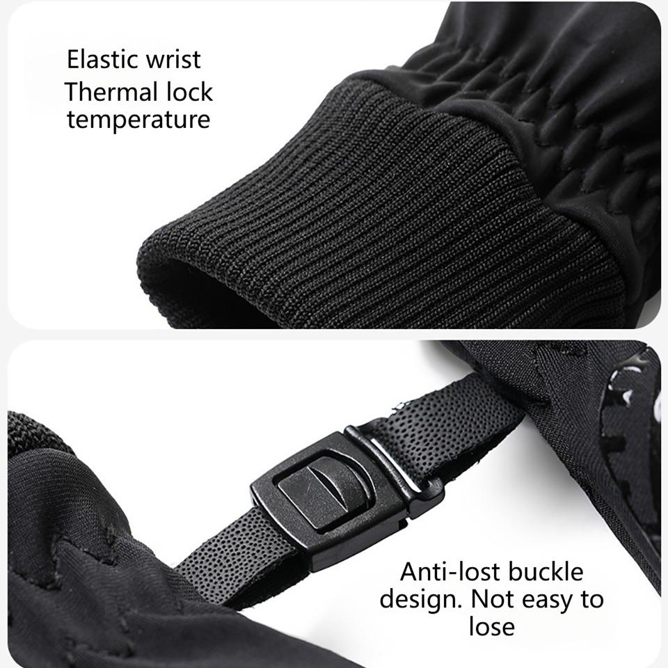 Durable And Safe Getinfit Cycling Gloves Winter Warmth Men Touch Screen Fleece Waterproof Anti-Slip Touch Screen Fishing Hiking Running Sports