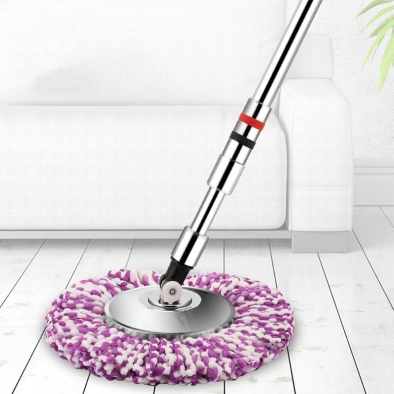 Wischmop Edelstahl Teleskopstiel Schnelltrocknungssystem Abnehmbarer Waschbarer Moppkopf Heimreinigungssysteme Set