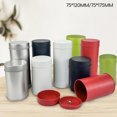 Creative Gift Portable Tea Can Sealed Double Lid Damp-proof Tea Box Tinplate Round Jar Green Tea