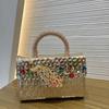 Elegant Rhinestone Peacock Design Mini Crossbody Bag Women PU Leather Chain Shoulder With Embellishment
