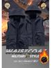 Gilet da uomo in pile Sherpa double-face con imbottitura in velluto, per esterni, con cappuccio staccabile