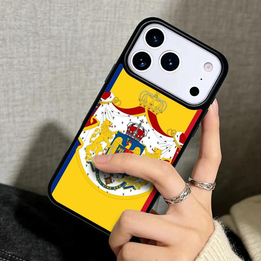 Capa Case for iPhone 17 Air 16 Pro Max 15 Plus 11 13 Mini 14 12 Back Phone Cover Romania Flag