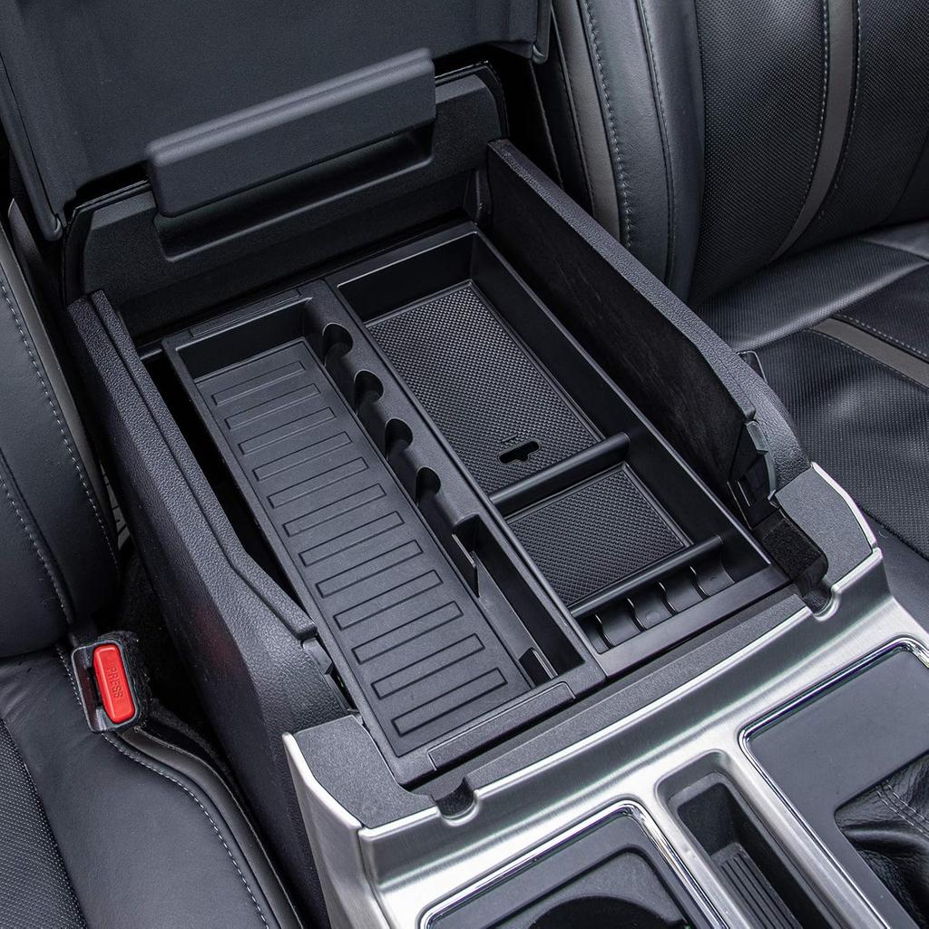 PIMCAR Compatible With Ford 2015- F150, 2017- F250 F350 F450, 2018-2024 Expedition Center Console Organizer Ert Tray Pallet Storage Accessories (Work