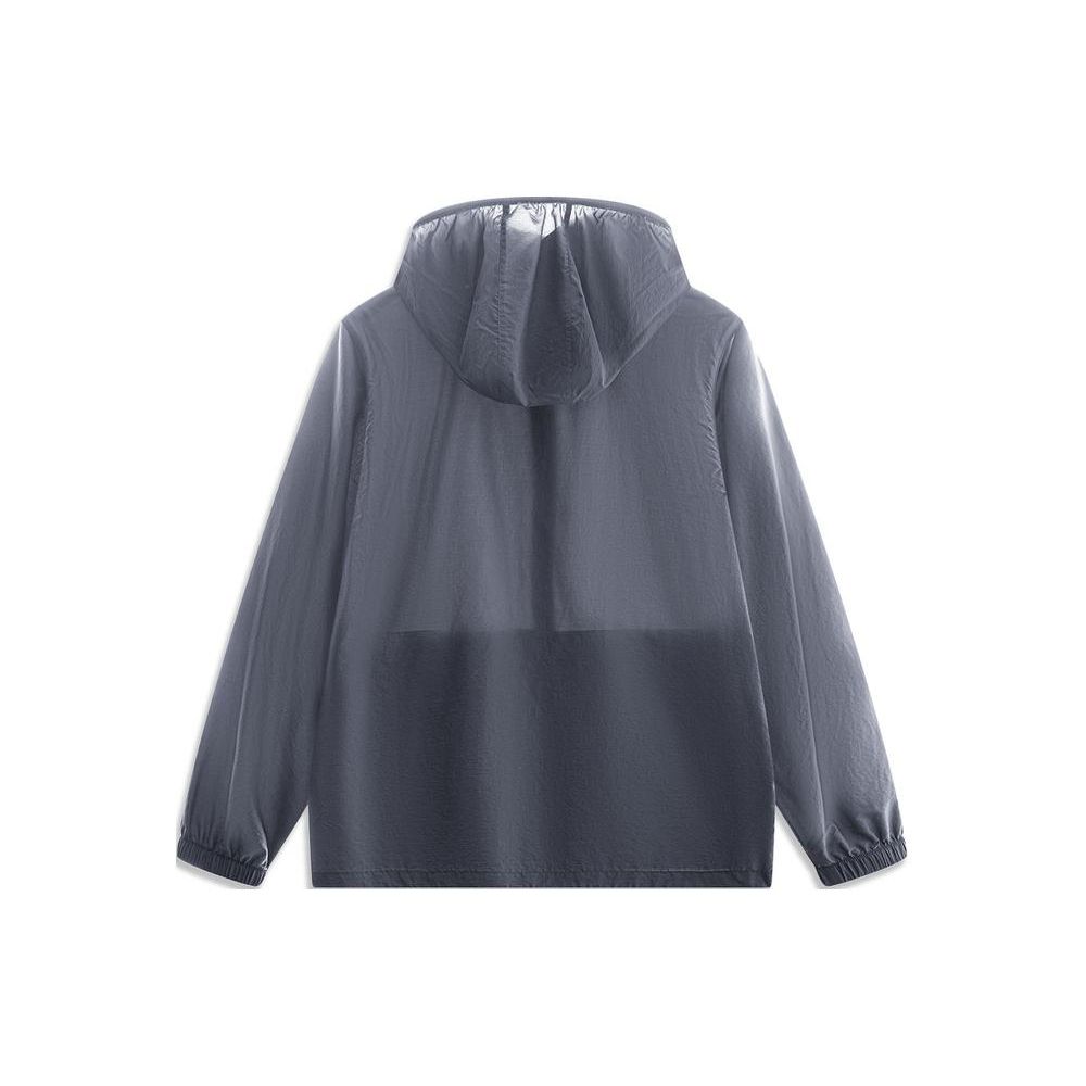 Li Ning China Color Series Ultralight Breathable Cool Technology Zip Hooded UPF50+ Sun Protection Jacket Men Jacket Dark-Blue AFDU361-4