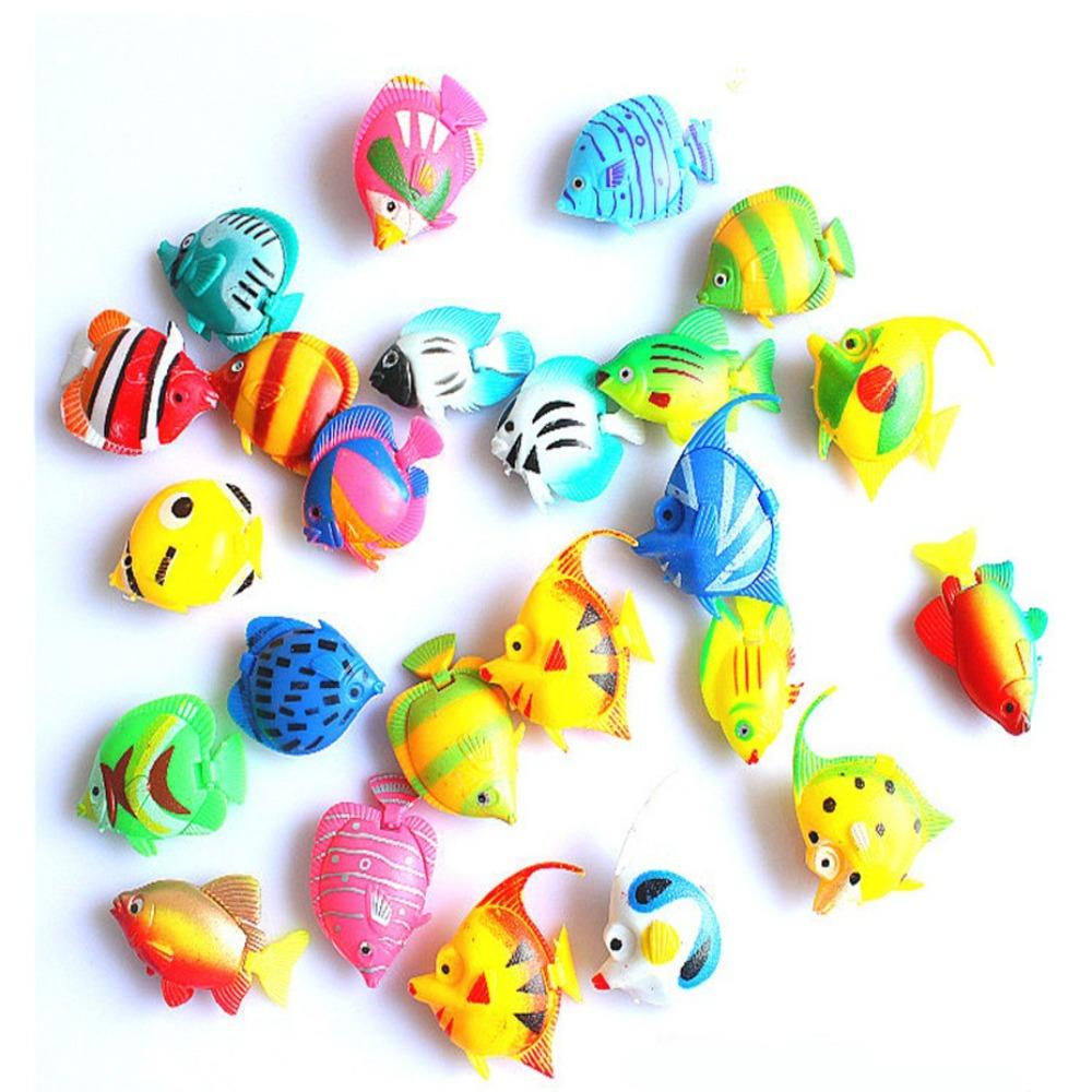 10PCS Plastic Vivid Floating Fishes Artificial Ocean Fish Small Simulated Fake Fish for Fish Tank Decorations