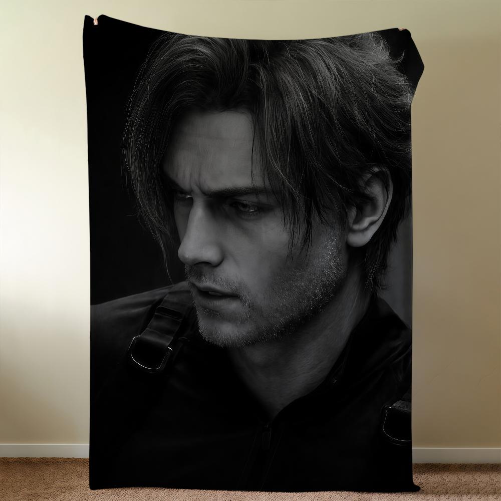 Leon Scott Kennedy R-ResidentS-ES Blanket Throw Super Cosy Plush Living Room Sofa Couch Childish Birthday Gifts