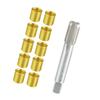 10PCS M14x1.25 Spark Plug Thread Repair Kit Stainless Steel Insert Tap Tool Set for Car Engine Generator Fix Damaged Threads