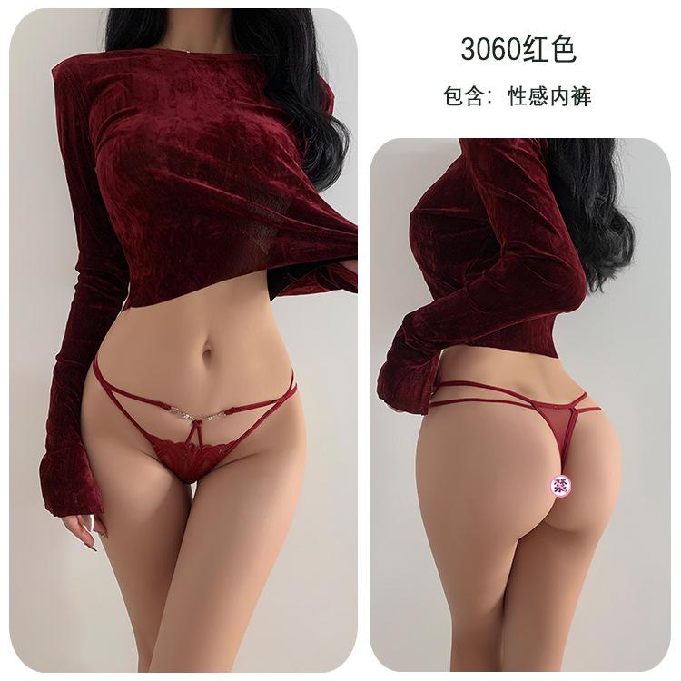 Sex Underwear Sexy Temptation Free T-pants Thong Open Crotch Sex Panties Women's Bed Passion