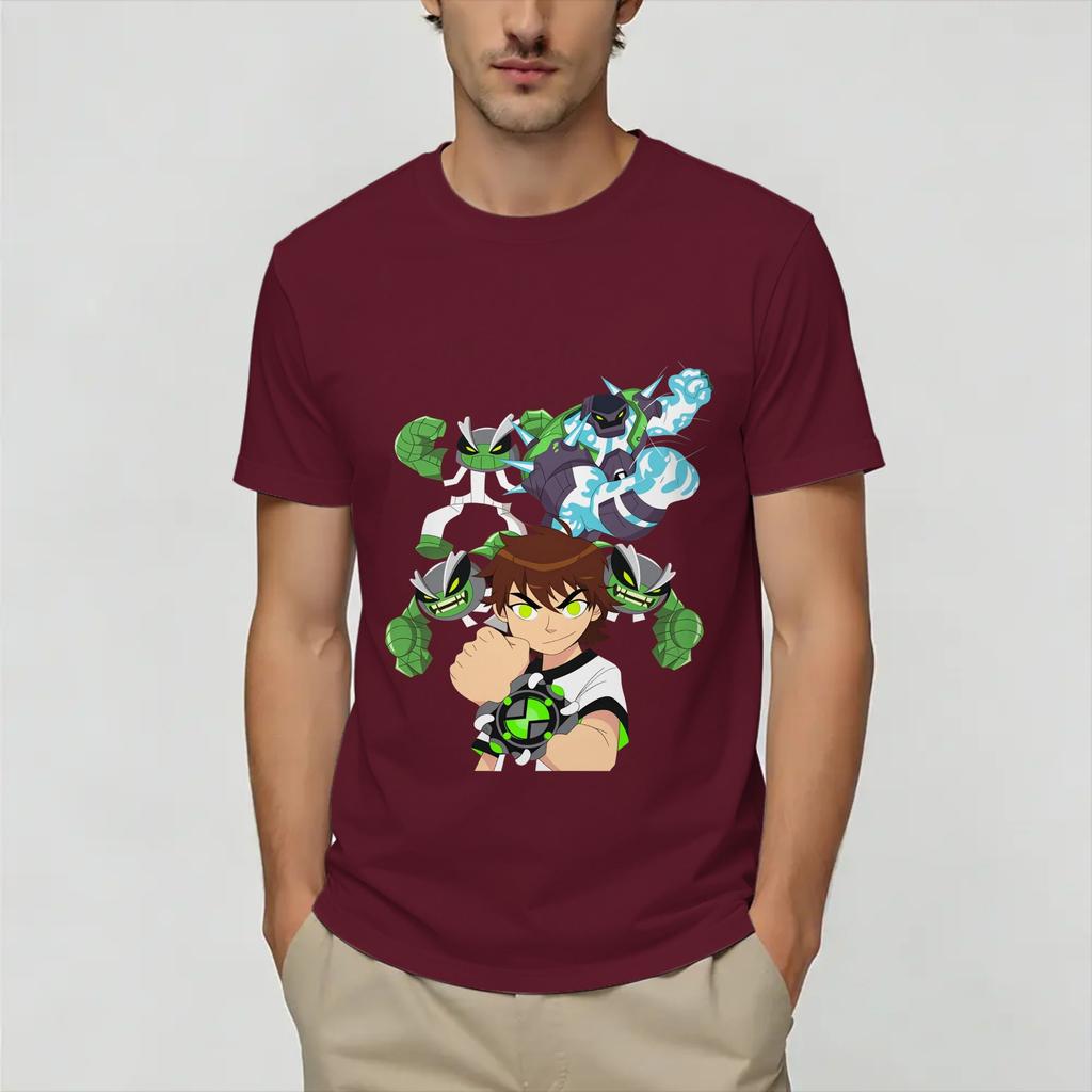 Unisex TShirts Ben 10 Aliens Vintage Cotton Tee Shirt Short Sleeve T Shirt Crewneck Tops Graphic Printed