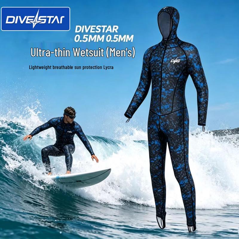 DIVESTAR Men's 0.5mm Neoprene and Lycra Diving/Spearfishing Wetsuit