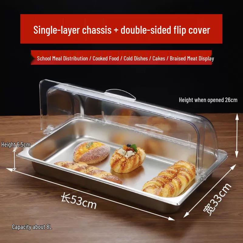 Zhebu Stainless Steel Food Container with Transparent Lid