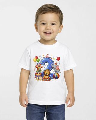 Boys 2nd Birthday Children's Children's Children's T  Children's T-shirt Circus Animal  Tee Age 2 Party Outfit Gift Top Fun