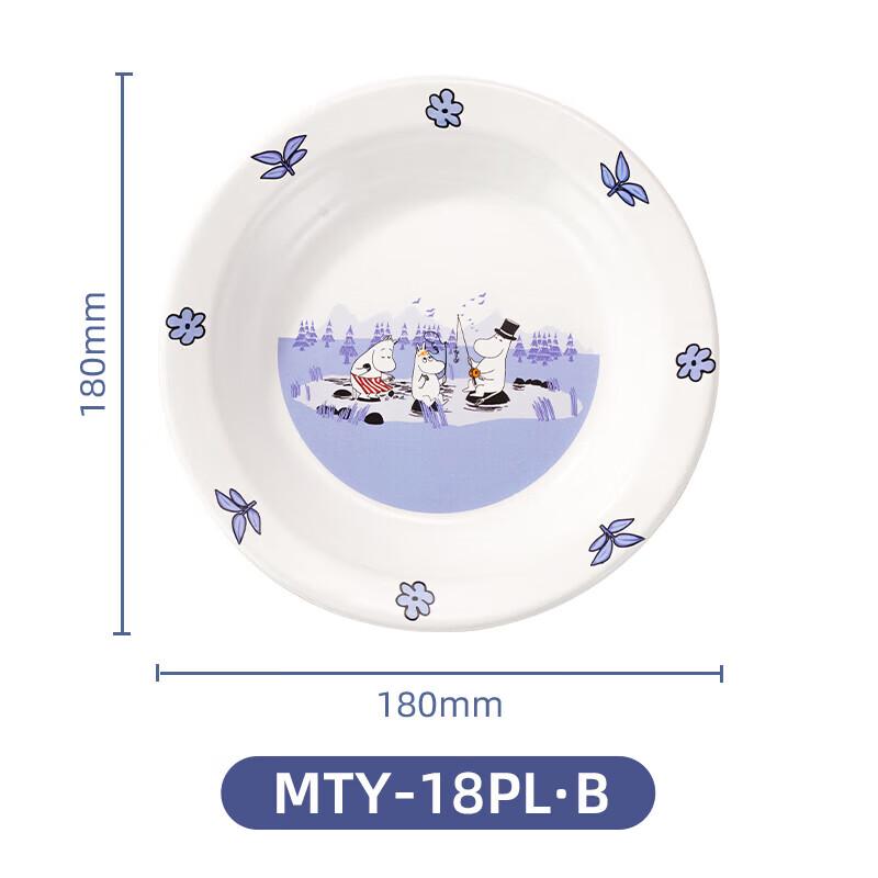 FUJIHORO Moomin Fishing 18cm Enamel Plate