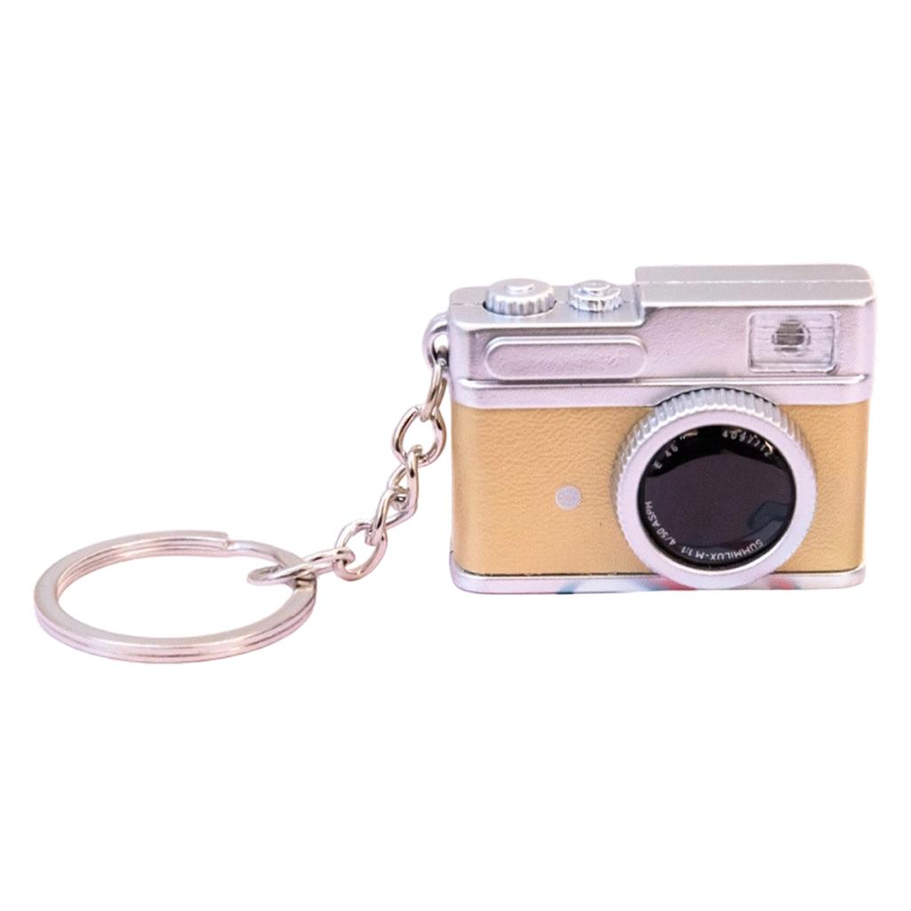 Creative Mini DSLR Camera Glowing Keychain Featuring Flashing Sound Effect Perfect Gift for Photography Fans and Celebrations