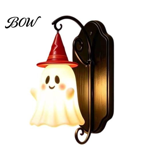 Creative Theme Party Lighting Cute Ghost Wall Light, Wizard Hat Lamp, Decorative Atmosphere Light for Mount Lamp Halloween Home Hallway Entrance