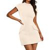 Party Short Sleeve Women's Tight Crew Neck Dress