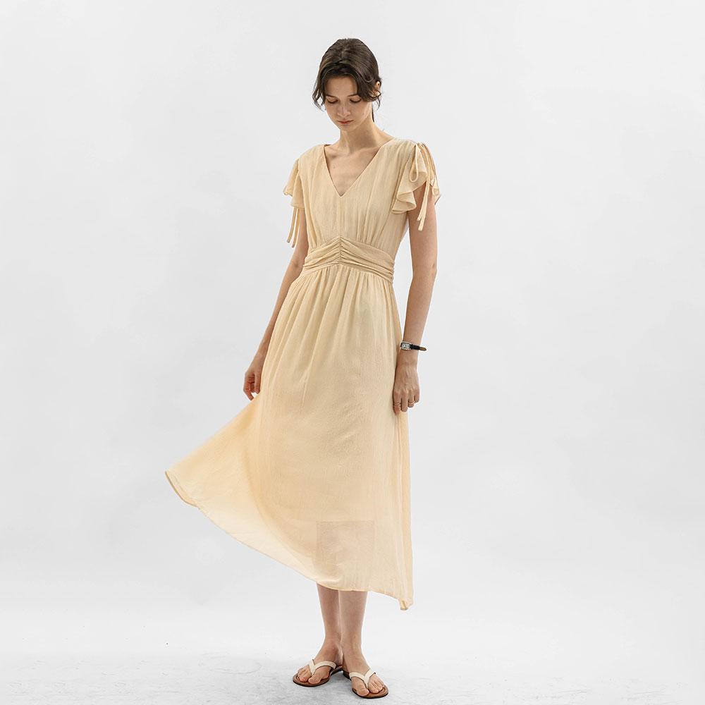 Wednesday Delight Wd_Flutter Sleeve Waist Dress_2Color