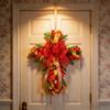 45cm  Cross, Easter Front Door Bow, Artificial Flower Decoration For Doors And Walls.