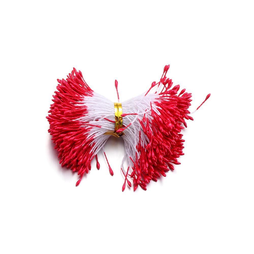 Wedding Decoration Hand-made Double Heads DIY Floral Craft Flower Stamen Pistil Artificial Pearl