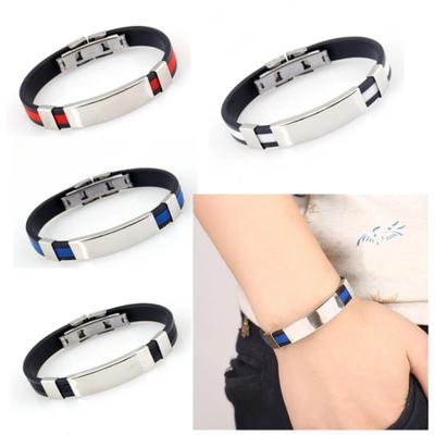 Silikon-Armband-Armband für Männer, verstellbarer Armreif, Schmuck, Geburtstagsgeschenk