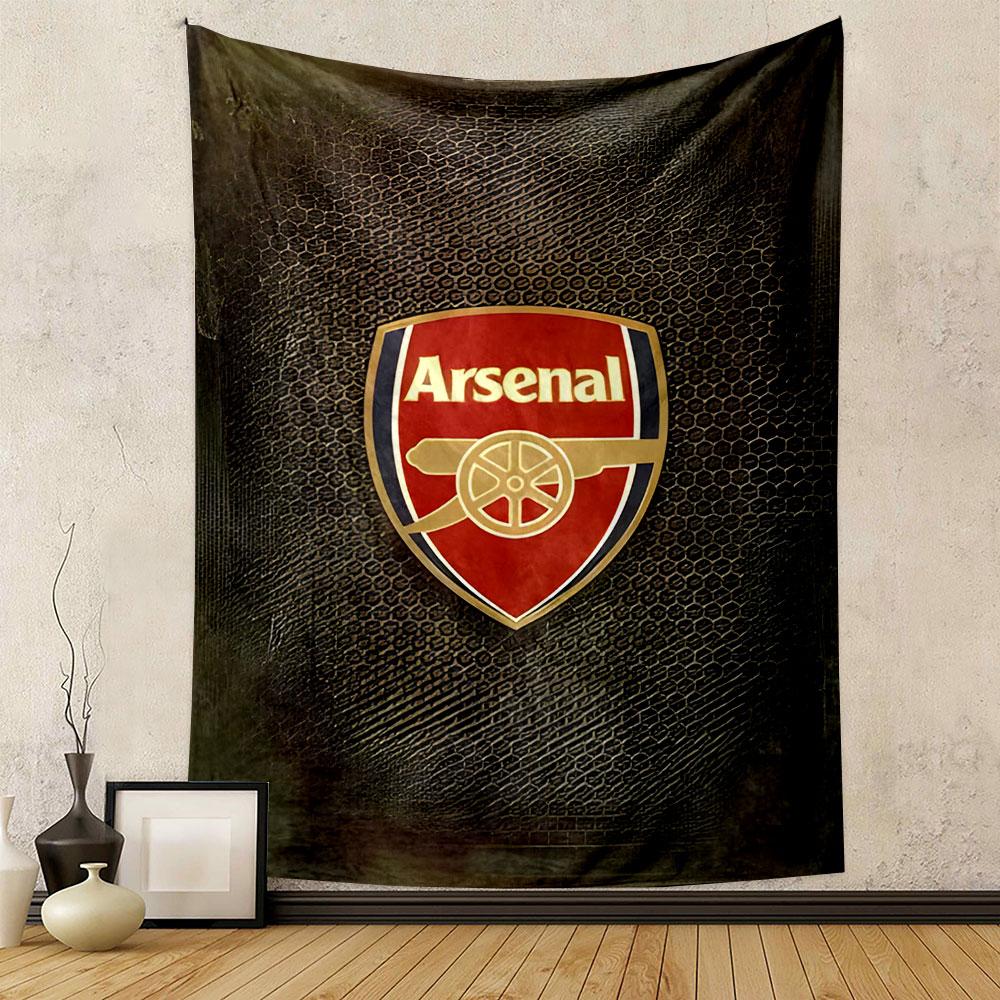 "Arsenal Logo on Textured Background" Patterned tapestry home decor, suitable for bedroom and living room, gift