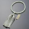 Buddhist Altar Shop Takita Store Kyoto Prayer Beads Prayer Beads for Women Green Onyx 7mm Ball Pure Silk Tassel with Head Comes with Beads Bag Prayer