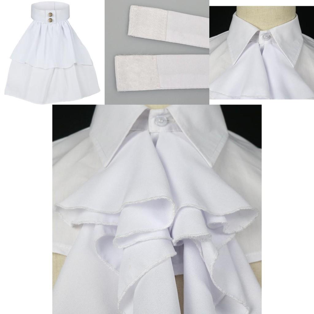 Medieval Embroidered Doll Collar Shirt With Lace And Linen