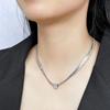 Catena Collo Multi-Strato Osso di Serpente Perla Temperamento Freddo Nicchia Versatile Collana Semplice Sfera Rotonda Personalizzata