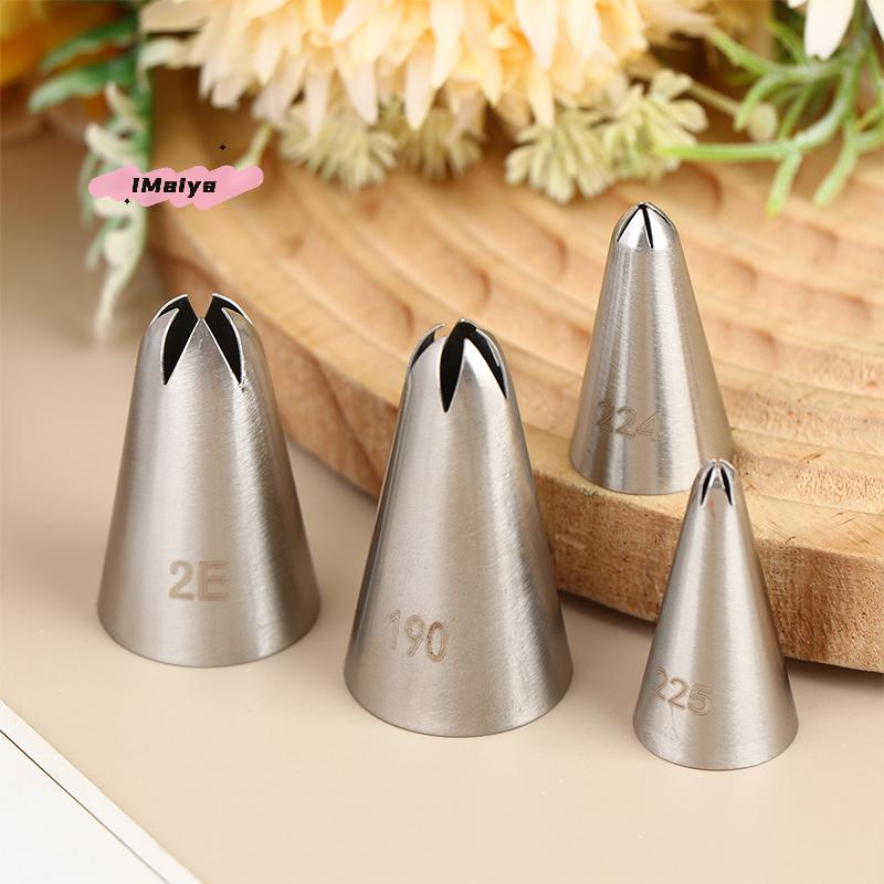 M-1/4Pcs Stainless Steel Cake Decorating Tips Flower Icing Piping Nozzle for Cupcake Cream Pastry Confectionery