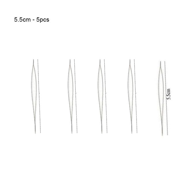 5pcs Opening Beading Needles Pins Curved Needle for Beads Bracelet DIY Jewelry Making Tools Beaded Threading Pin Needlework Kits