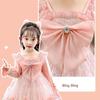 Lolita Girls Princess Dress Spring Autumn Children's Long Sleeve Pink Dress Lace Bow Decoration Sweet A-line Skirt Fairy Set