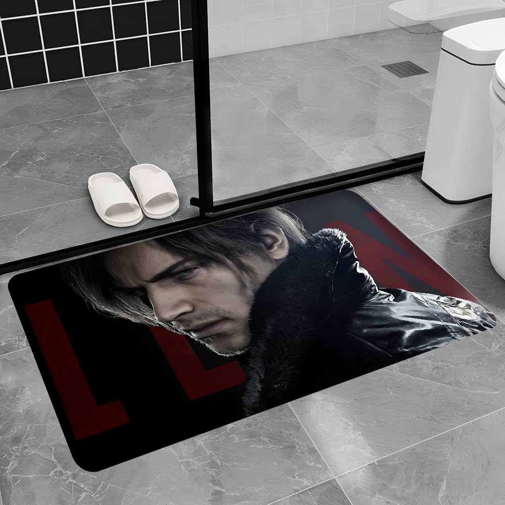 Game Leon Resident Evil Hallway Carpet Washable Non-Slip Living Room Sofa Chairs Area Mat Kitchen Doormat Area Rug