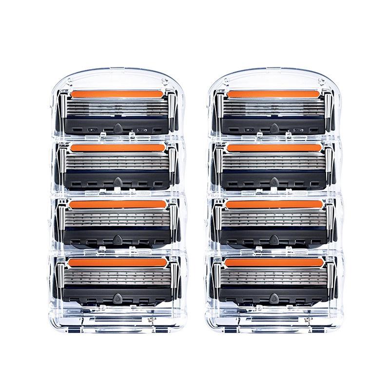 Five-Layer Men's Manual Razor with Rotating Head, Washable & Portable, Includes Storage Case