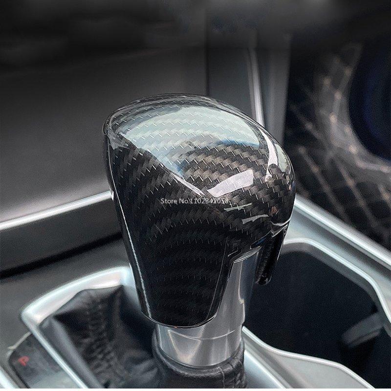 For Honda HR-V  HRV Vezel E:HEV    ABS CarbonFiber Car Gear Head Shift Handle Knob Cover Handball Trim Sticker