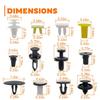 146PCS Car Door Hood Bumper Trim Panel Clips Body Retainer Fender Set for Toyota