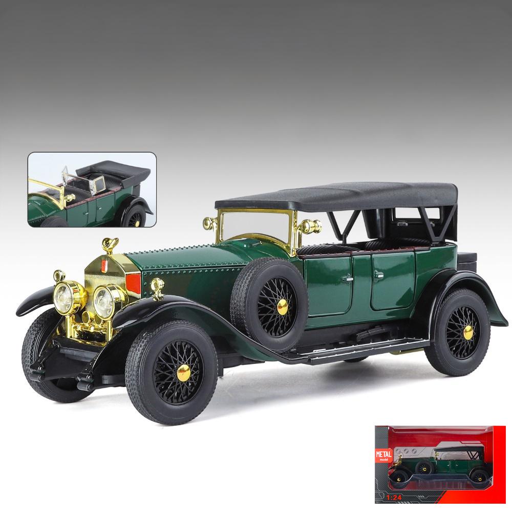 1:24 Rolls Royce Phantom I 1925 Luxury Car Alloy Metal Diecast Model Car Sound And Light Home Decoration Ornaments Classic Retro