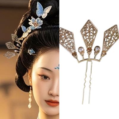 Elegant Metal Hair Stick With Intricate Openwork Design Formal Event Or Casual Wear