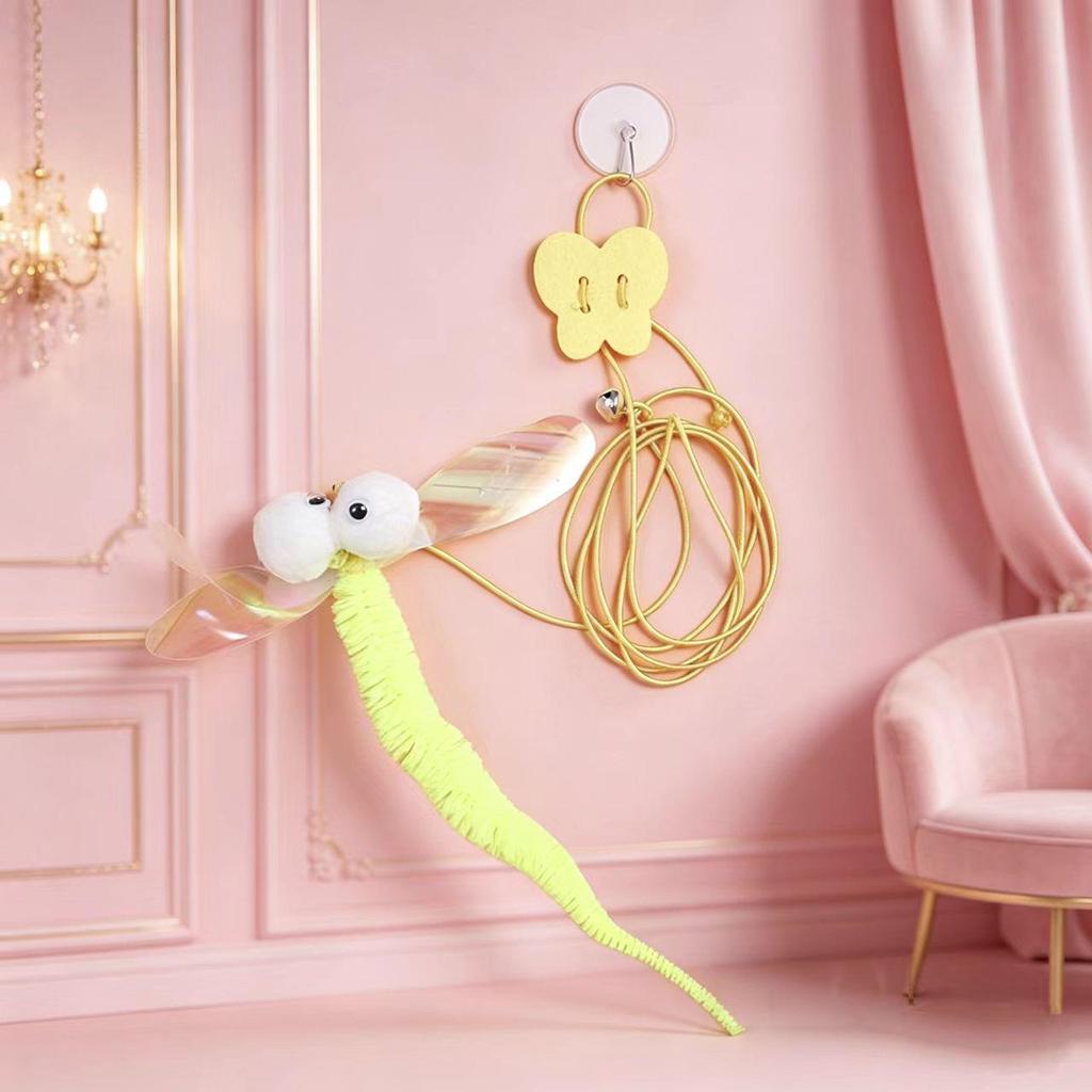 Interactive Electric Cat Toy with Hanging Teaser Stick and Elastic Rope