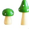Mushroom Figurine Statue Wooden Crafts Micro Landscape Ornaments Miniatures for Outdoor Lawn Flower