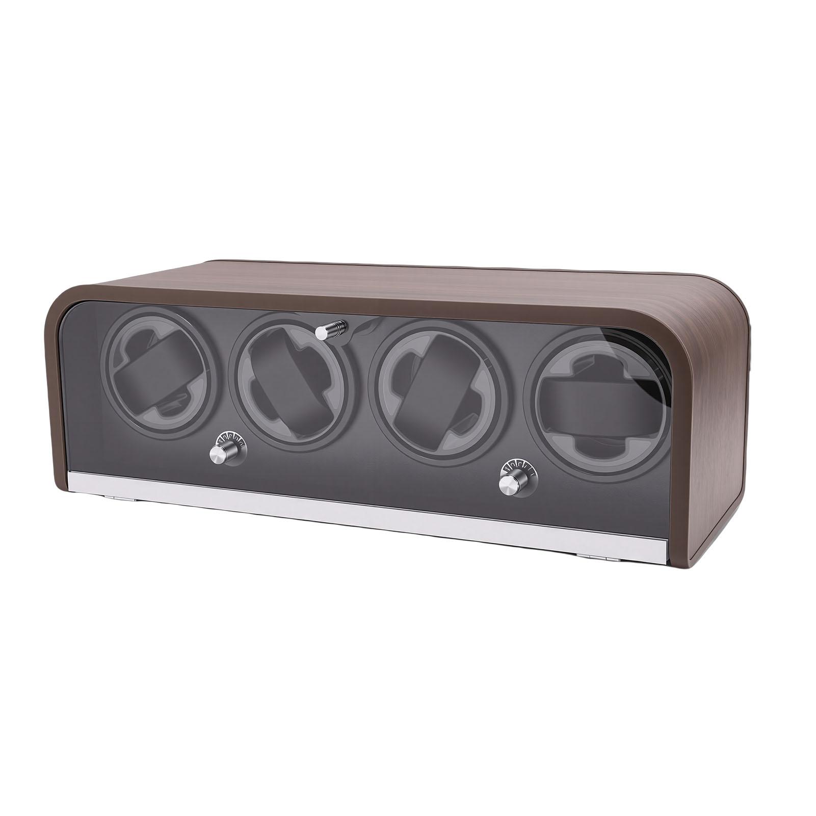 Automatische Opwinddoos voor Horloges met LED-verlichting, 5 standen, Stille Horlogerotator, Opbergdoos gray
