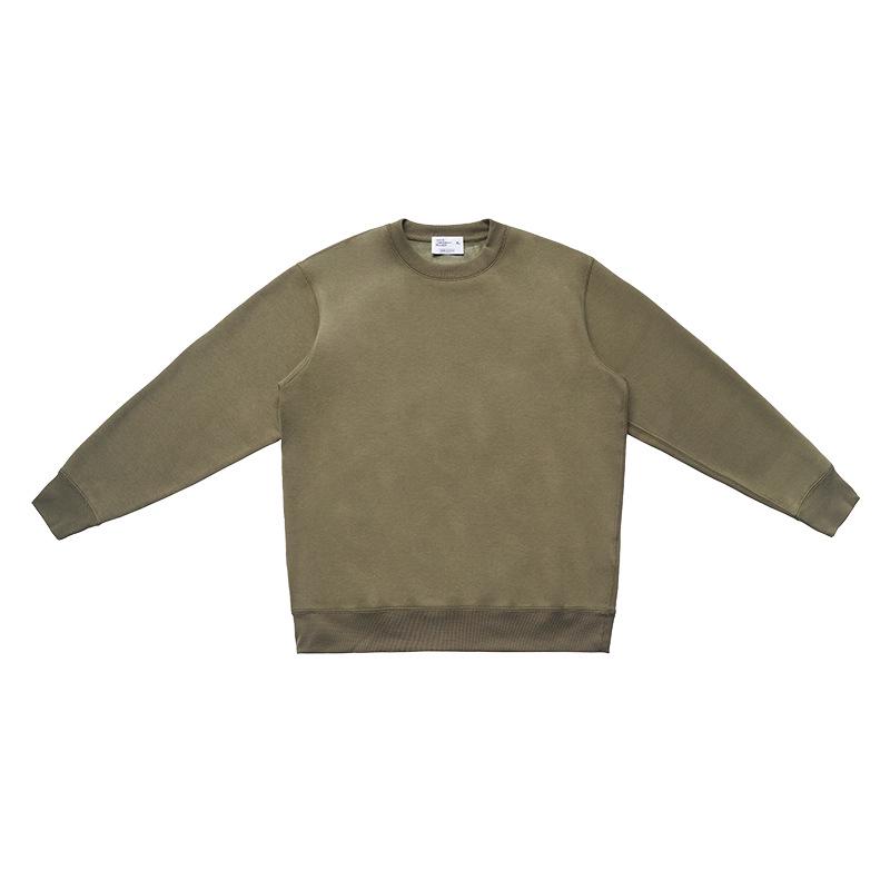 Men's Silver Fox Velvet Warm Round Neck Sweatshirt - Loose, Casual, Plus Velvet, Thickened for Autumn/Winter.