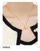 Minimalist Double-Layer Frosted Single-Bead Clover Flower Titanium Steel Necklace for Women