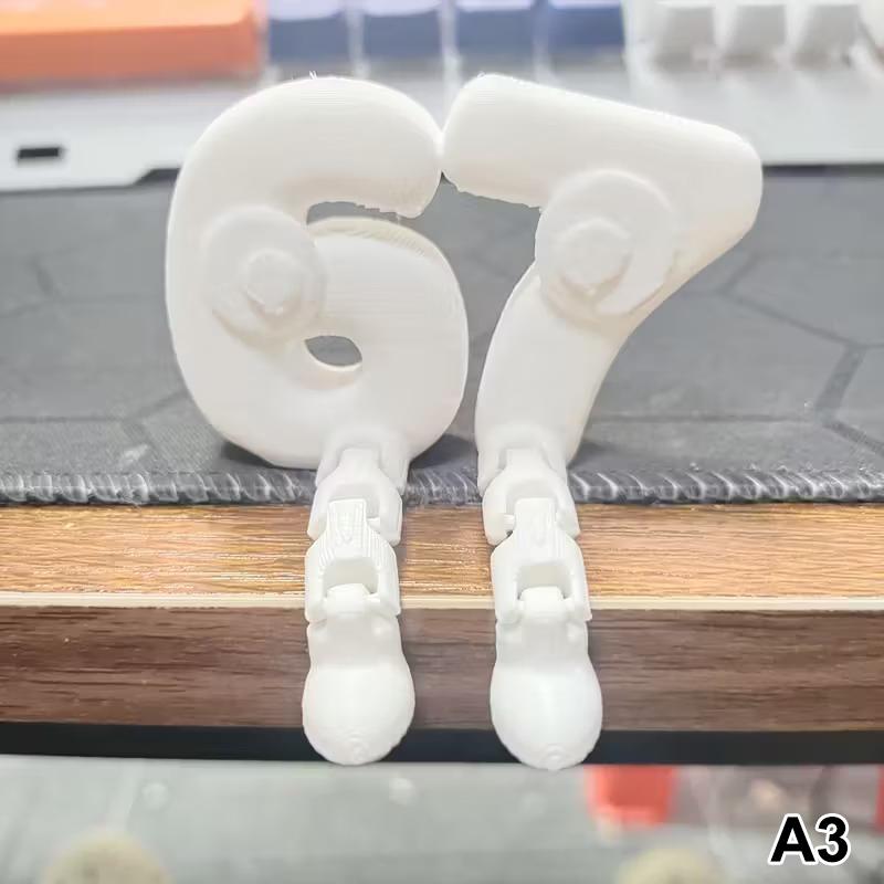 67-Number Character Decoration With Flexible Joints 67 Statue Internet Meme Figurine Unique Home Office Desk Decor Stress Relief