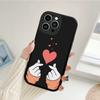 For Iphone 14 Fingertip Love Phone Case for Iphone 14 13 11 12 Pro MAX 13 12 MiNi 7 8 14 Plus X XS XR Lambskin Protective Covers