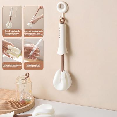 2-in-1 Water Cup Cleaning Brush Portable Cup Cleaning Sponge Gifts Bottle Cleaning Brush Sponge