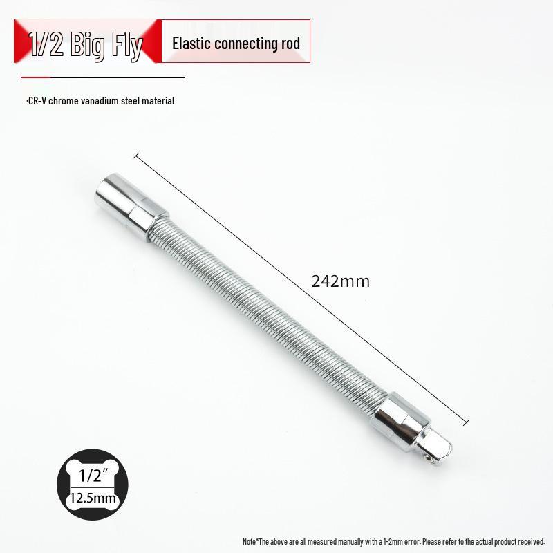 Flexible Socket Extension Bars: Power, Large, Medium, Small Fly Bars, Quick Ratchet Wrench Extensions.