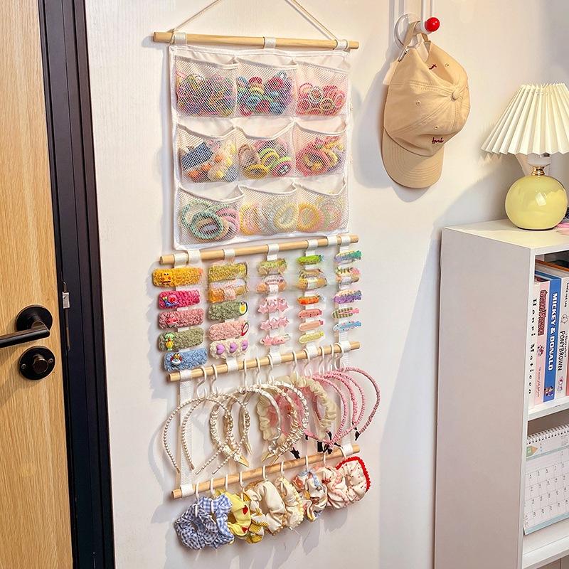 Kids' Hair Accessories Organizer: Wall-Hanging Display for Hair Ties, Headbands, Clips & Jewelry