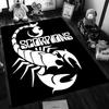 Scorpion Design Black and White Rug Non-slip Rug Suitable for Living Room and Bedroom Sofas