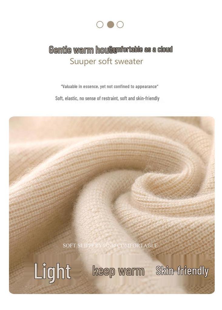 2025 Winter One-Shoulder Wool Sweater: Women's Loose Hollow Crochet Top & Gentle Style Two-Piece Set