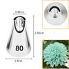 4pcs Piping Nozzles For Cakes Fondant Decorating Pastry Icing Tips Baking Tools Create Chrysanthemum Pine Nuts Rose Petals